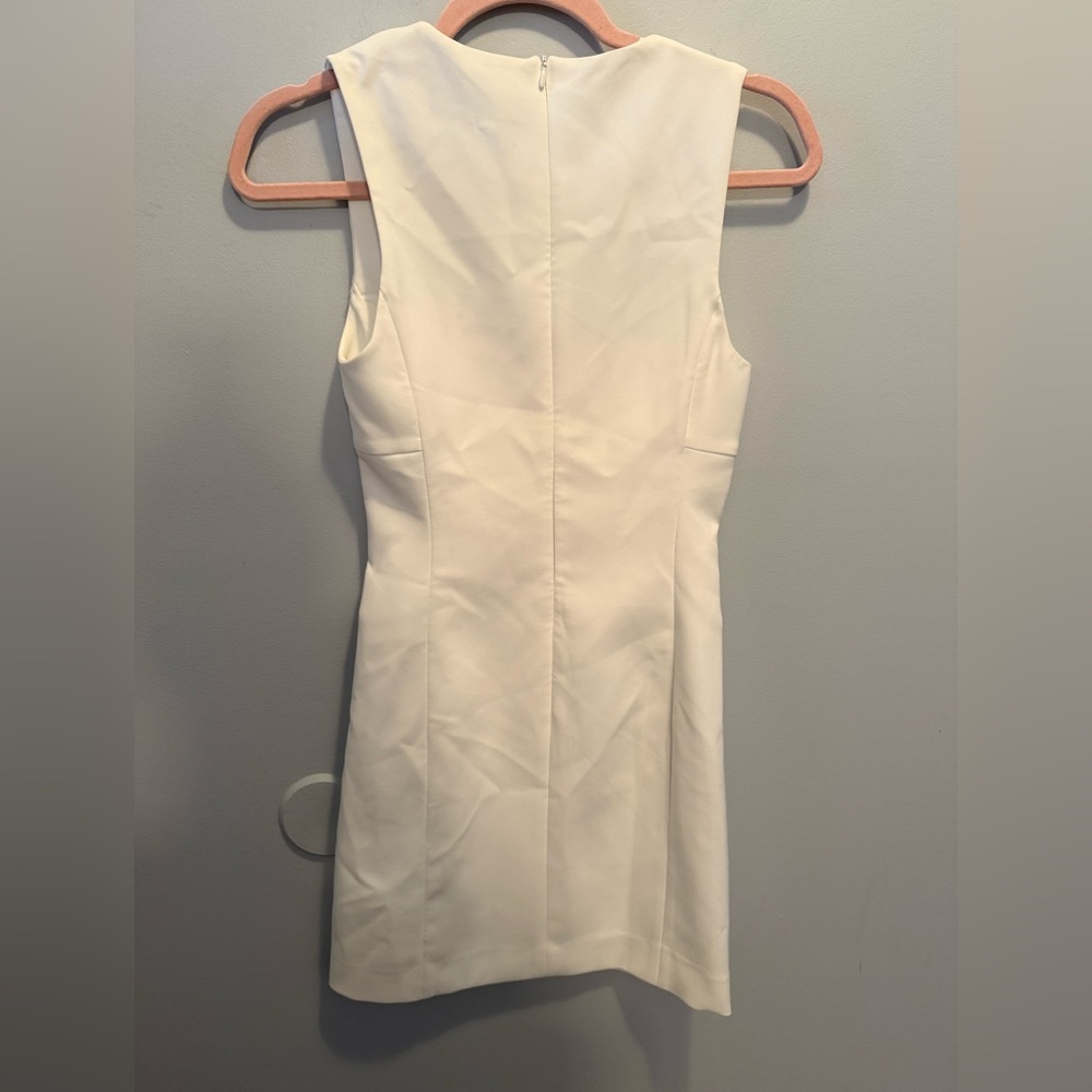 Zara White Mini Dress NWT XS - Picture 3 of 7